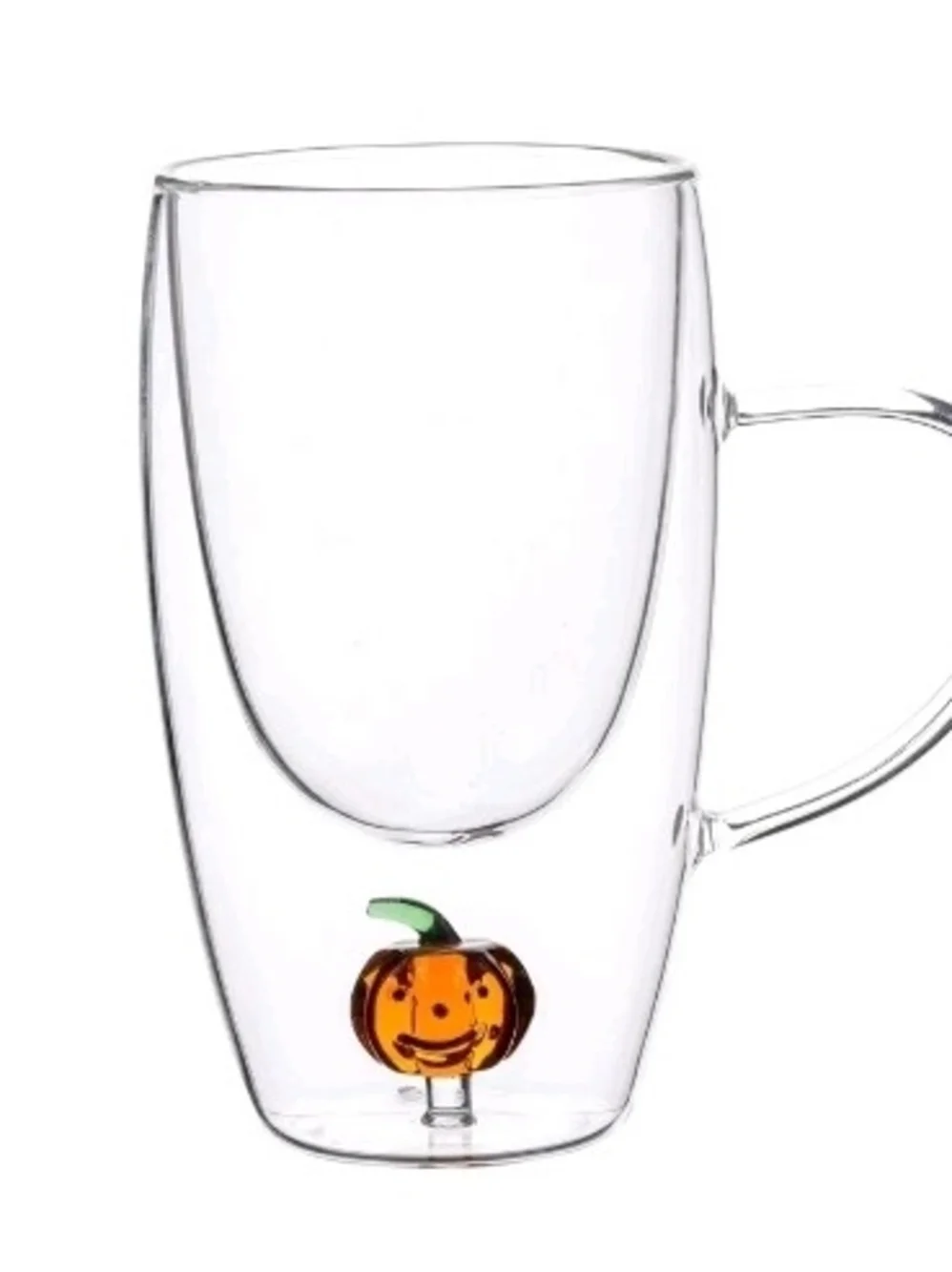 4 For $35! Halloween Glass Double-Wall Clear Mugs 11.5oz Set Of 4 - New In Box!